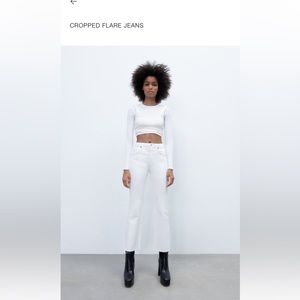 Zara Cropped Flare Jeans, size 28